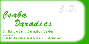 csaba daradics business card